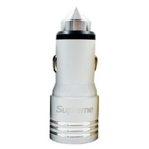 슈프림 2 포트 3.1A USB 차량용 충전기, SP-700, 화이트