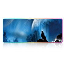 디씨네트워크 RGB LED 일러스트 게이밍 키보드 마우스 장패드 5mm, WOLF, 1개