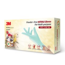 쓰리엠 다목적용 무분말형 니트릴장갑 민트 S NT250PF, 100개, 1개