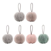 뽀마 고급 파스텔 샤워볼, 랜덤색상, 6개