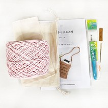 미니 네트 크로스백 만들기 뜨개질 DIY 키트, 1세트, 206