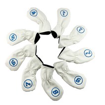 숫자 자수 아이언 커버 세트, 화이트