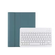 디플 애플펜슬거치가능 다이어리형 태블릿PC 케이스 + 블루투스 키보드 T102, 그린