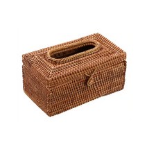 뚱크 라탄 사각 휴지 케이스, 1개