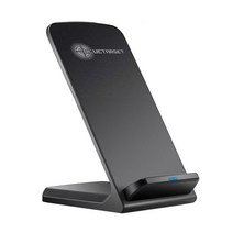 BLUETARGET 듀얼 스탠드형 고속 무선충전기, 1개, 블랙