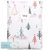 화이트 크리스마스 기프트백 M 20p + 구름 땡큐 스티커 스카이블루 10p + 화이트 10p, 혼합색상, 1세트