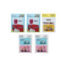 피너츠 스누피 카드 스티커 A 2p + B 2p + C, 혼합색상, 1세트