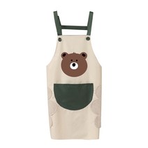귀여운 곰돌이 앞치마 손수건 추가, 그린 B, 1개