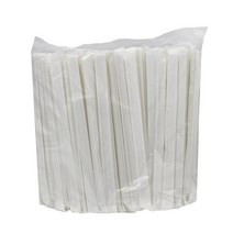 에콜그린 생분해성 PLA 빨대 일반 개별종이포장 화이트, 200개, 1개