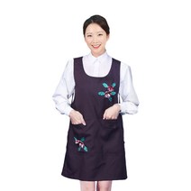SF패션 장미꽃 원피스 앞치마 M sfae92, 1개, 진보라