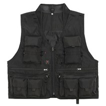 엑티브 멀티포켓 레저 조끼, 블랙