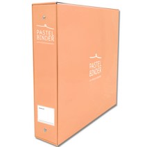 큐지오 메이커리 파스텔바인더 포토앨범 대형, 오렌지(화이트내지), 50매