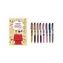 피너츠 스누피 컬러링 아트 엽서세트 + 3색 볼펜, 옐로우(엽서세트), 랜덤발송(볼펜), 1세트