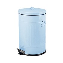 행거인행거 인테리어 양철 페달휴지통 3L, 블루