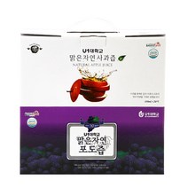 맑은자연 포도즙 110ml x 20p + 사과즙 110ml x 20p 세트, 1세트