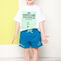 젤리스푼 아동용 뉴 바캉스 네온 스퀘어 반팔 상하복 세트