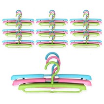 매직슬라이드 옷걸이 3종 세트, 블루, 핑크, 그린, 30개입