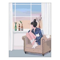 아비람 DIY 명화 그리기 유화 세트, 소녀의 밤