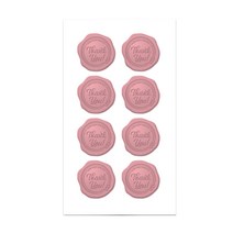무광 씰링왁스 땡큐 스티커, 로즈골드(M-25), 300개
