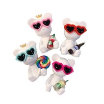 앉은곰 4종 석고 방향제 DIY 2종 x 2p 세트, 랄프로렌, 화이트머스크, 혼합색상