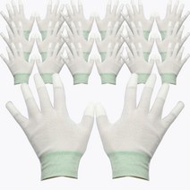 손가락 코팅장갑 M 2p, 화이트, 10개