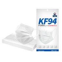 포벨 아로하 황사 방역용 마스크 대형 KF 94, 10개입, 1개, 화이트