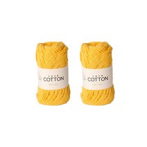 두맘코튼 순면 뜨개실 2p, 노랑, 2개