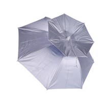 다매다매 머리에 쓰는 모자우산 2단, 실버