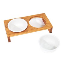 생활공식 반려동물 고급원목 2구 식기