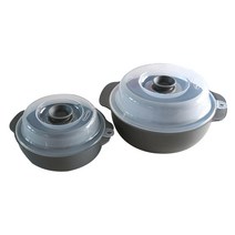 전자렌지용 찜기 V2 소형 + 중형 세트, 그레이, 1세트