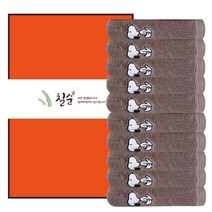 송월타월 스누피베이직 타월 145g 30수 면사 10p + 케이스 10p + 띠지 500 x 70 mm 10p, 진회색(타월), 칠순A(띠지), 1세트