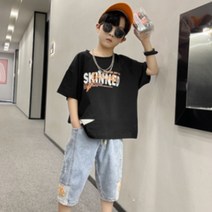 남아용 공룡 데님 상하복 세트