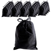 부직포 복주머니 더스트백 22 x 32 cm 25p, 블랙, 1개