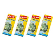 글래드 플렉스앤씰 냉동 지퍼백 중형 35p, 4개