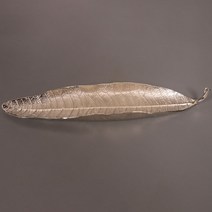 제노윈 금속재질 나뭇잎 모양 인센스홀더, 실버