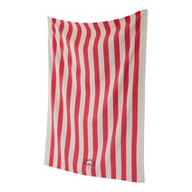 스윙앤슬라이드 스트라이프 마이크로화이버 대형 비치타올, 레드, 1개