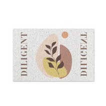 JCP 아트 프린팅 논슬립 도어매트, 화이트, 1개