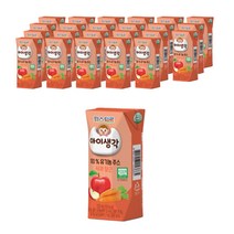 파스퇴르 아이생각 유기농 주스 125ml, 사과 + 당근 혼합맛, 24개입