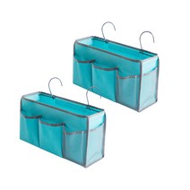 리비움 벽걸이 앤 침대 린넨 수납 바구니 블루 Rv-0013256, 2개