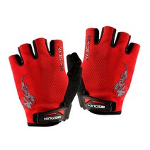 스포츠 자전거 충격 흡수 반장갑, 레드