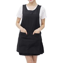 SF패션 어깨 등 메쉬 원피스 앞치마 M SFLA69, 1개, 검주검정검