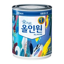 KCC 숲으로올인원 반광 수성 페인트 0.9L, 백색