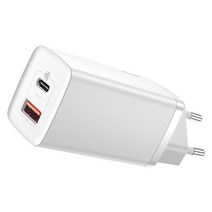 베이스어스 GaN2 라이트 65W PD 고속충전기 C타입 USB 포트, 화이트, 1개