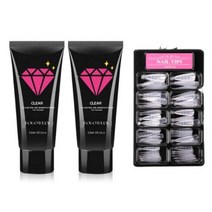 고고블랑 네일연장 폴리젤 30ml 세트, 폴리젤 클리어 2p + 연장팁 스틸레토 100p + 구성품 3종, 1세트