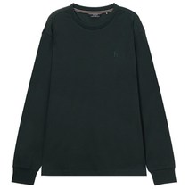 헤지스 남성용 퍼피자수 면 긴팔 티셔츠