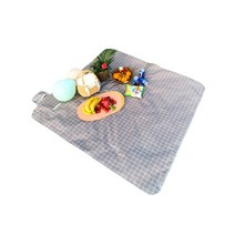 하이어데코 피크닉 방수 감성 돗자리, 베이지격자