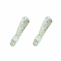 제이알유 긴 고무장갑 좌우세트 판다 고무줄, 그린, 1개