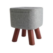 마음이음마켓 원목 가정용 심플 스툴 28 x 35 cm, 그레이