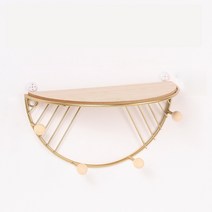 우드 감성 심플 벽선반, 골드