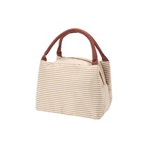 루비코코 스트라이프 예쁜 도시락 보냉가방, 아이보리